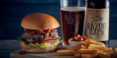 Tender Beef Burger with Ringwood Brewery